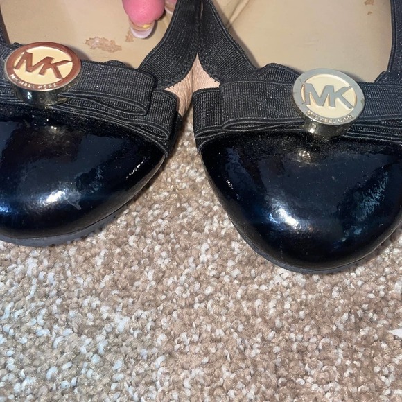 Michael Kors Dixie Nude Leather Bow Ballet Flats patent leather tan SZ 8.5 - Picture 4 of 8